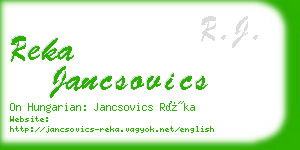 reka jancsovics business card